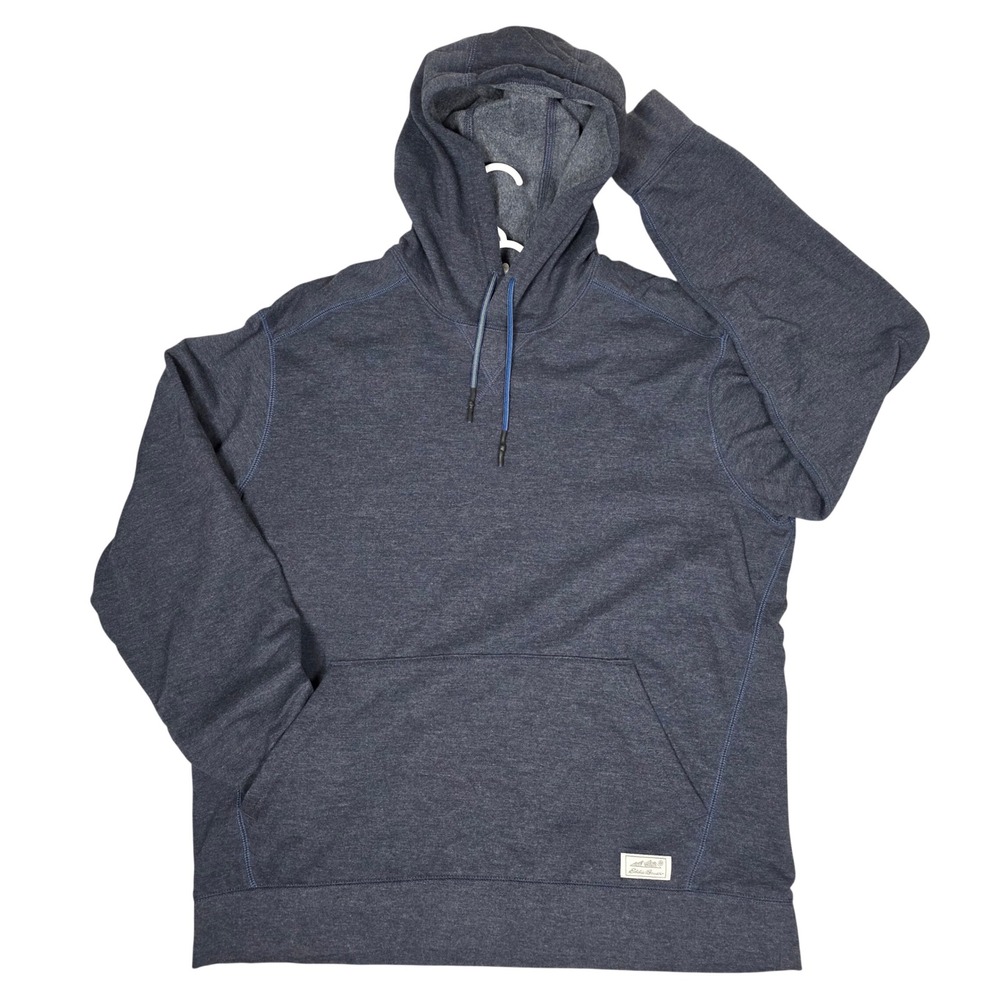 Eddie‎ Bauer Mens Blue Everyday Pullover Hoodie Cotton Blend Casual Size Large